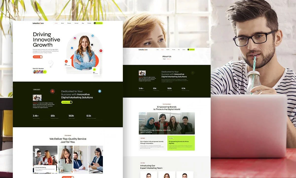Mediazen – Digital Marketing Agency Elementor Template Kit
