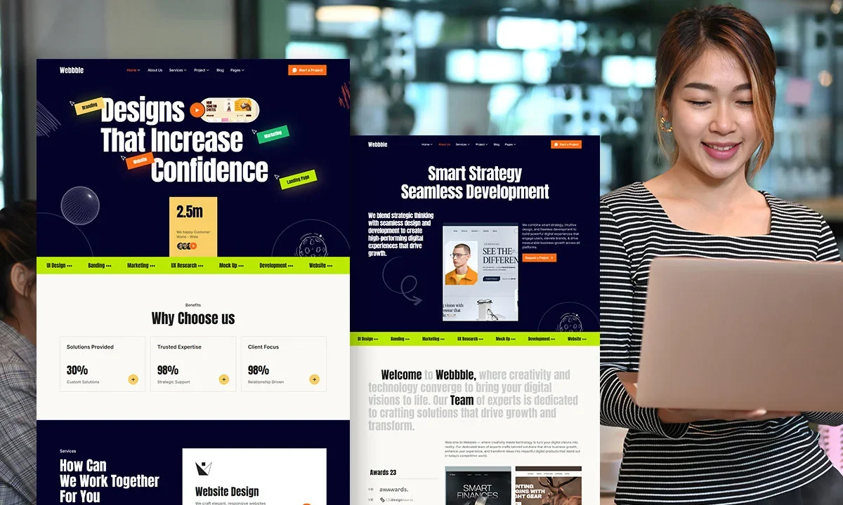 Webbble – Web Design & Development Agency Elementor Template Kit