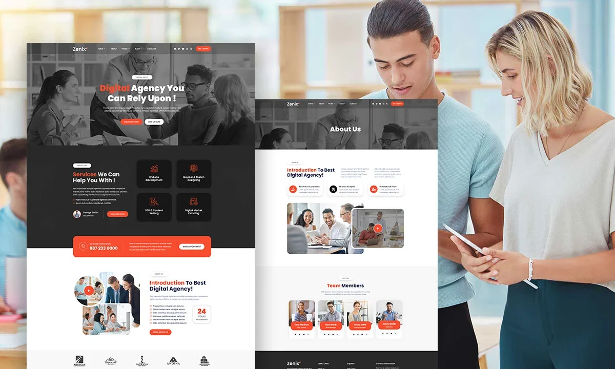 Zenix – Creative Business & Digital Agency Elementor Template Kit