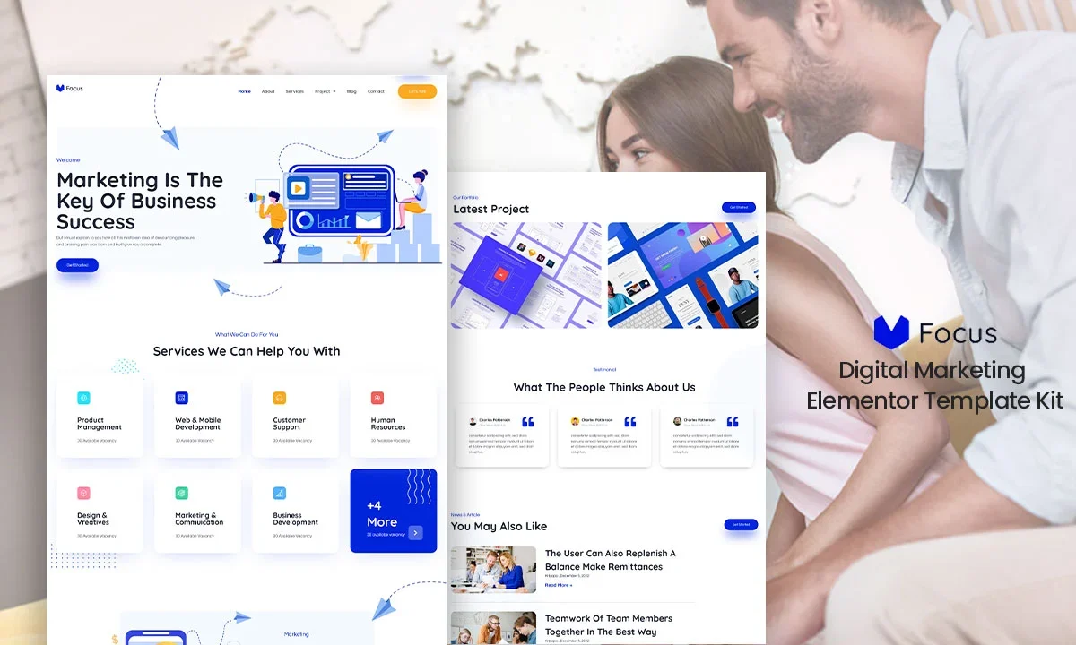 Focus – Digital Marketing Elementor Template Kit