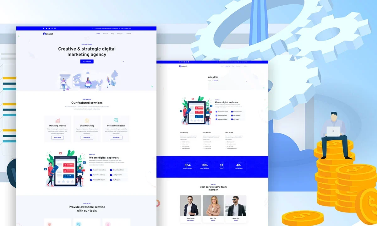 Connect – Modern Business & Agency Elementor Template Kit