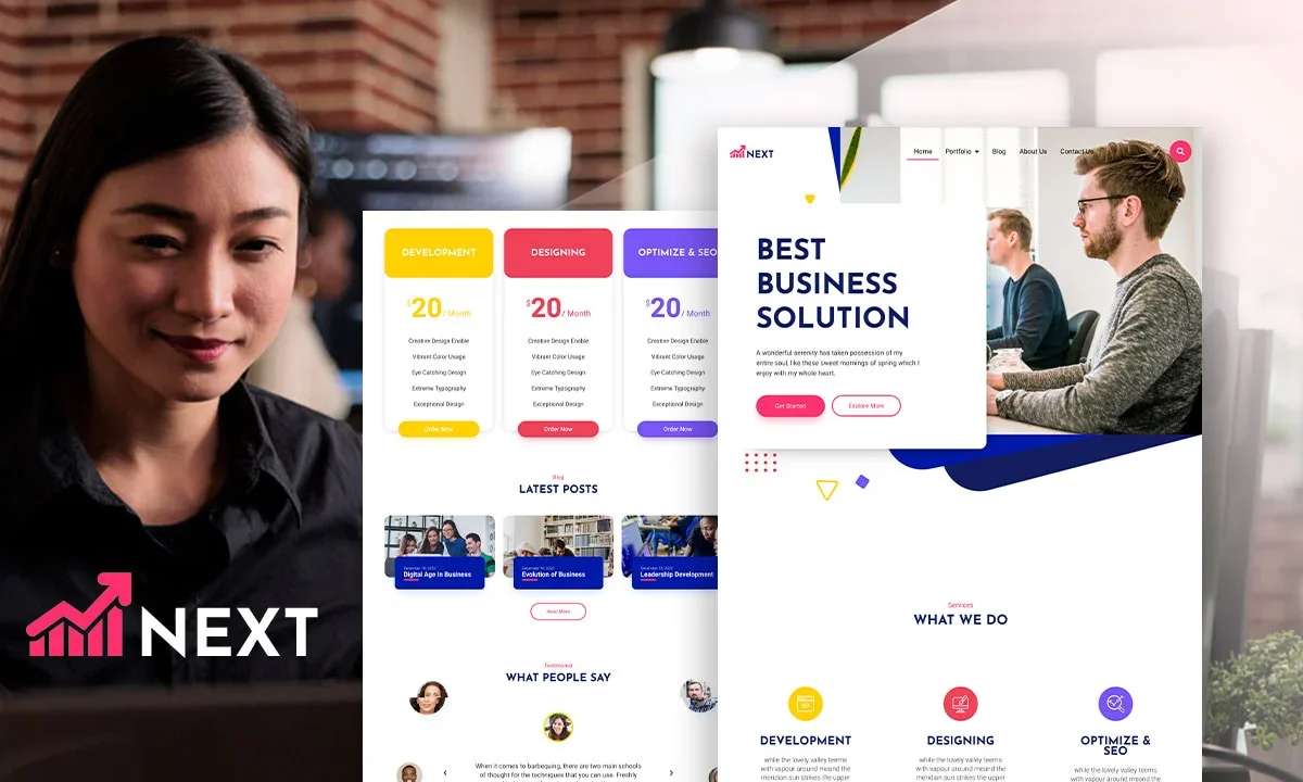 Next – Creative Business & Agency Elementor Template Kit