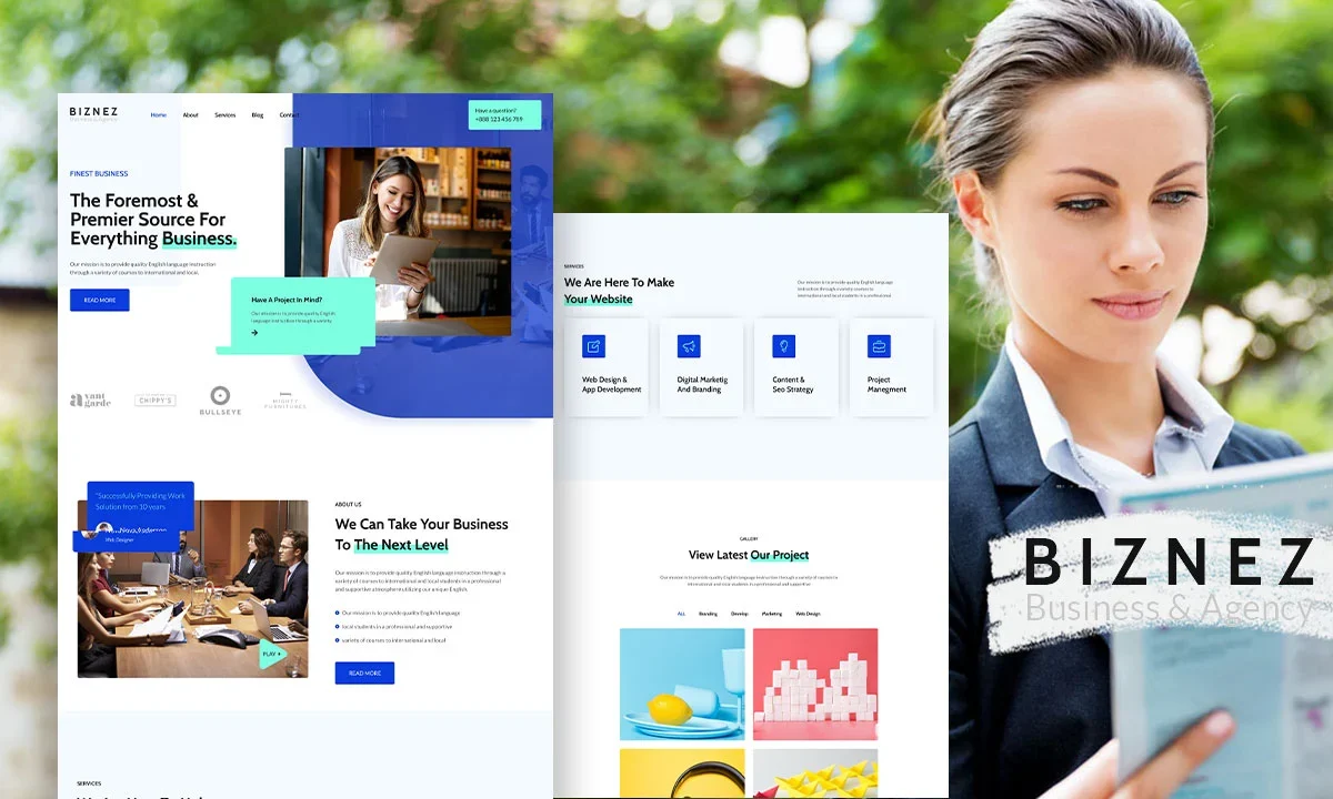 Biznez – Creative Business & Agency Elementor Template Kit