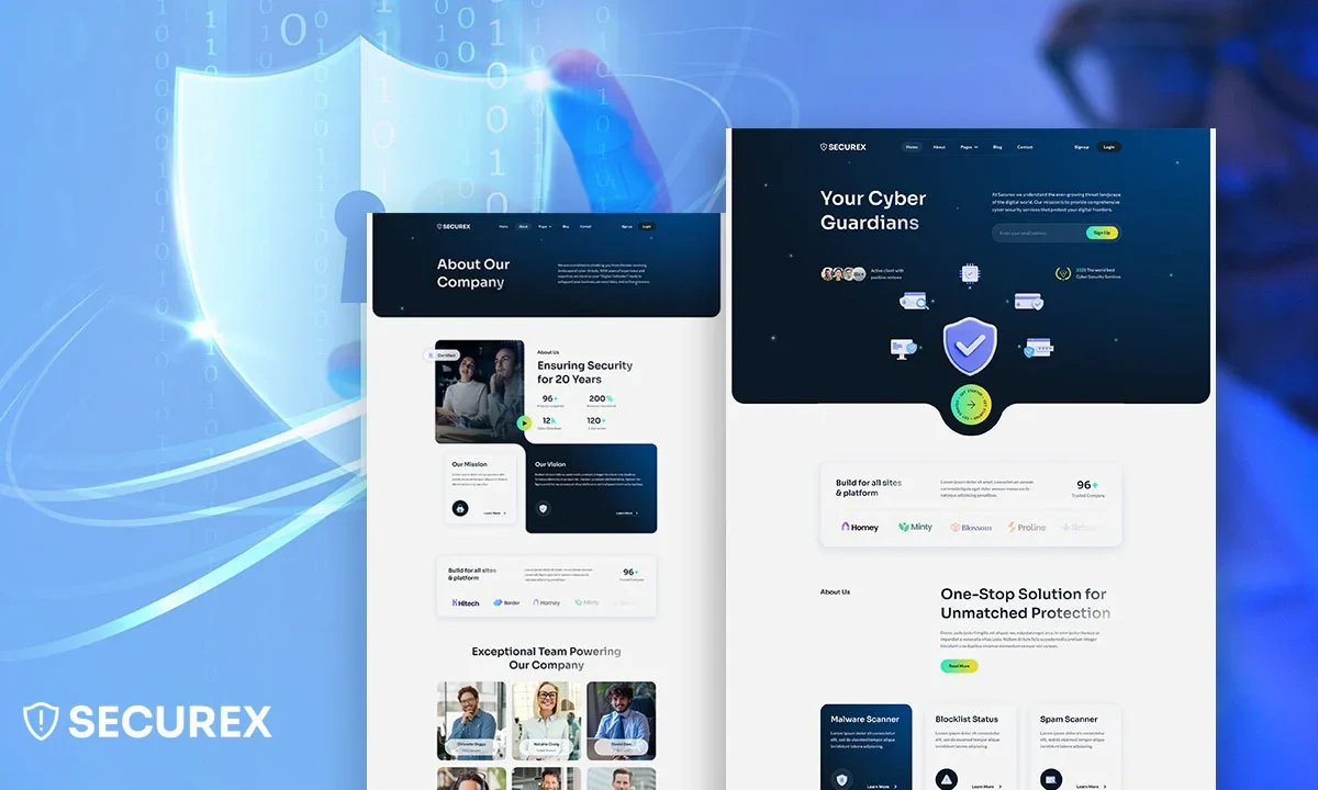 SecureX – Cyber Security Services Elementor Template Kit