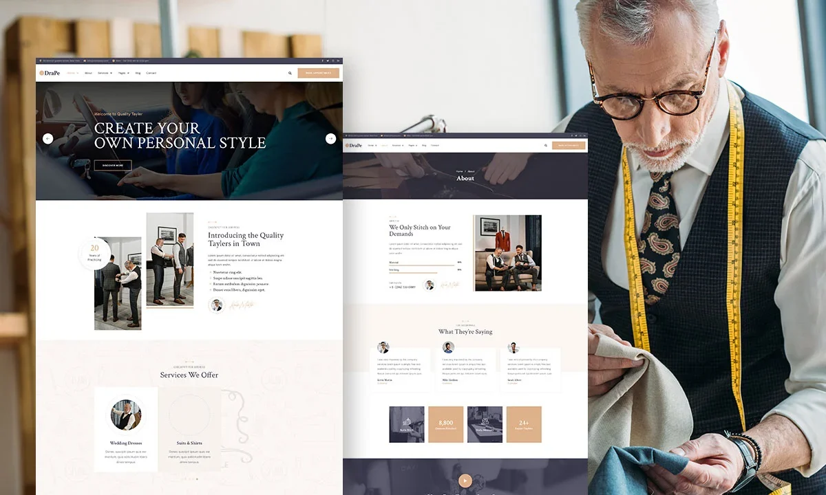 Drape – Tailor & Clothing Elementor Template Kit