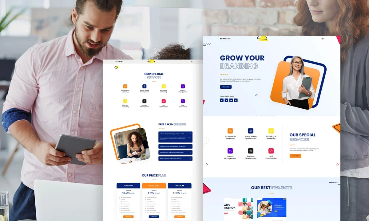 BrandMe – Creative Branding Agency Elementor Template Kit