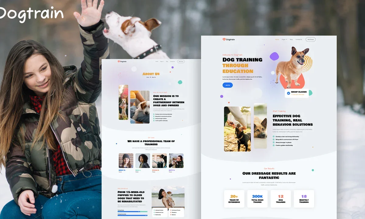 DogTrain – Dog Training Elementor Template Kit