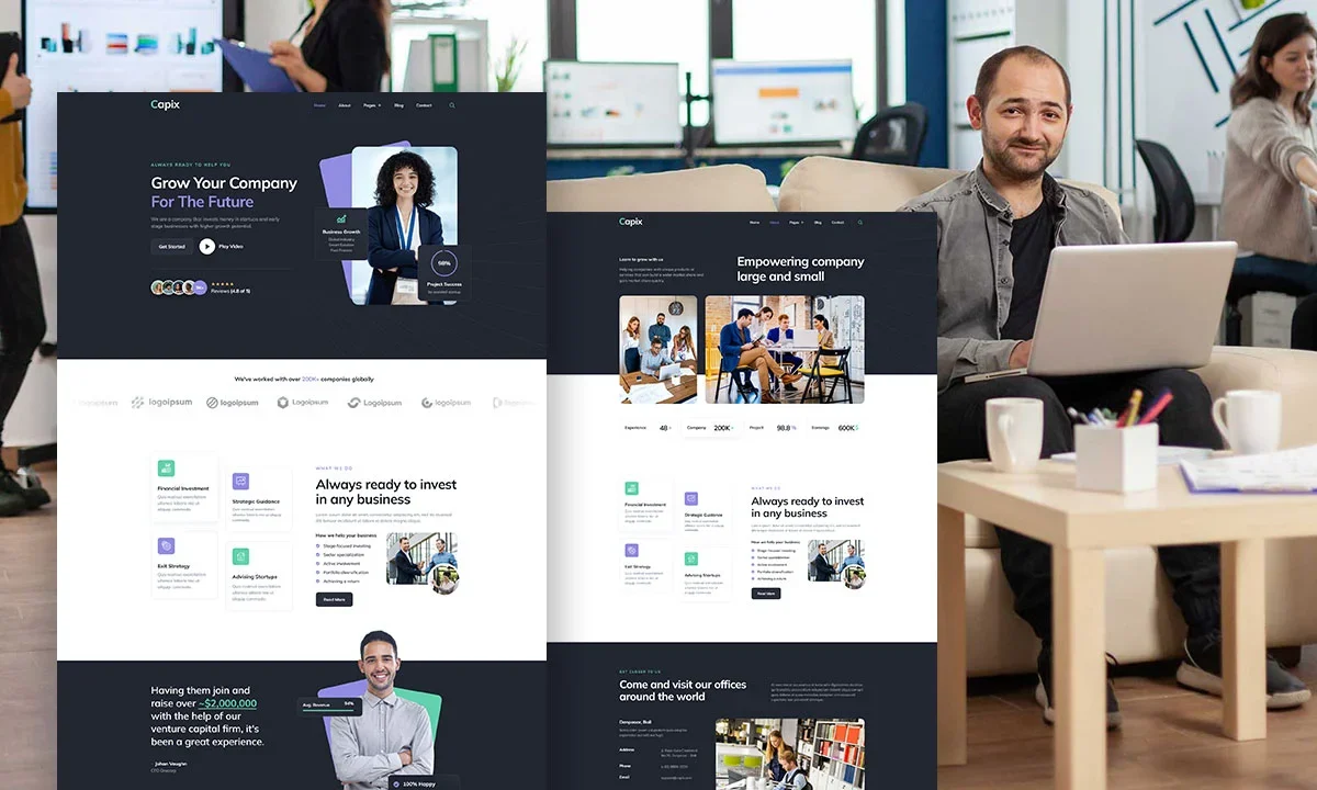 Capix – Venture Capital & Investment Elementor Template Kit