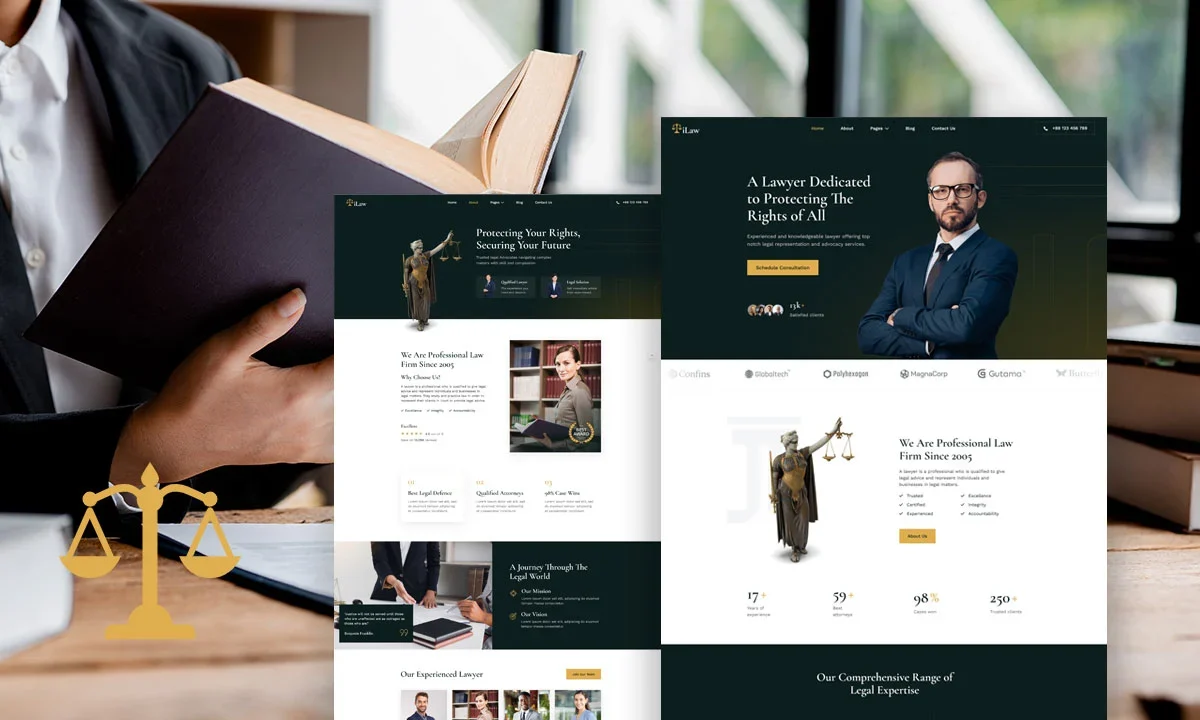 iLaw – Lawyer and Attorney Elementor Template Kit