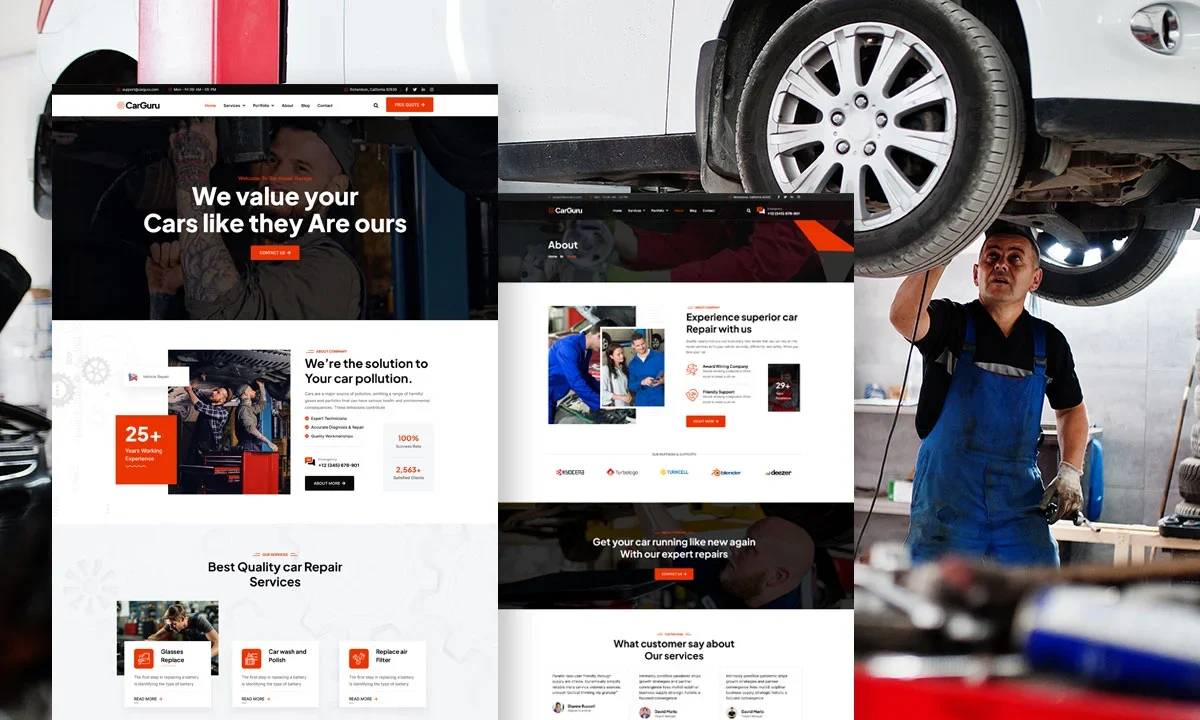 CarGuru – Car Repair & Detailing Elementor Template Kit