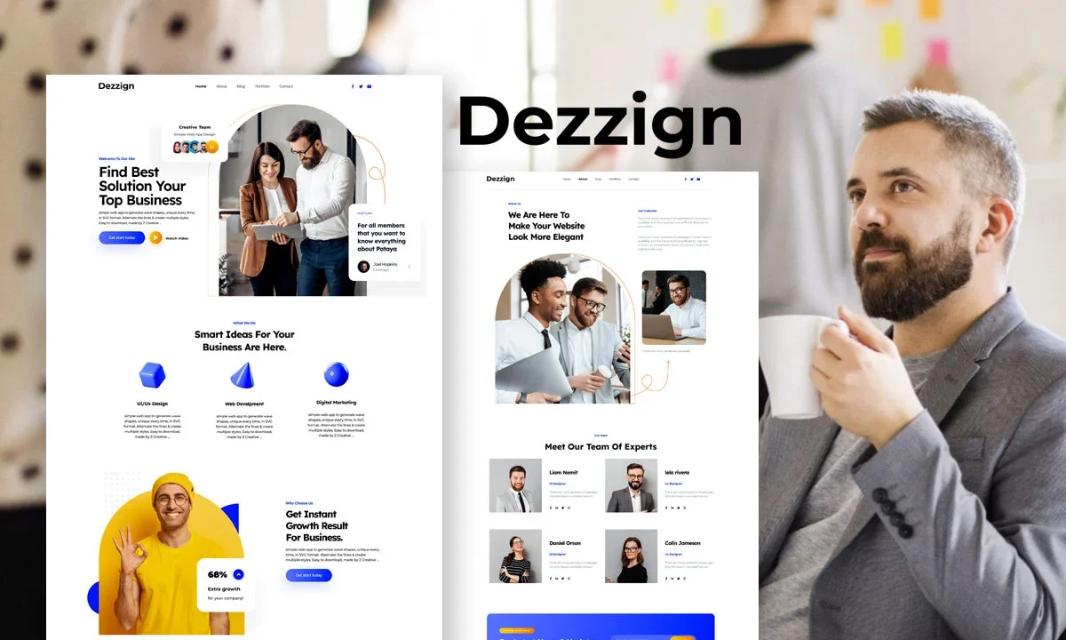 Dezzign – Design Agency & Business Elementor Template Kit