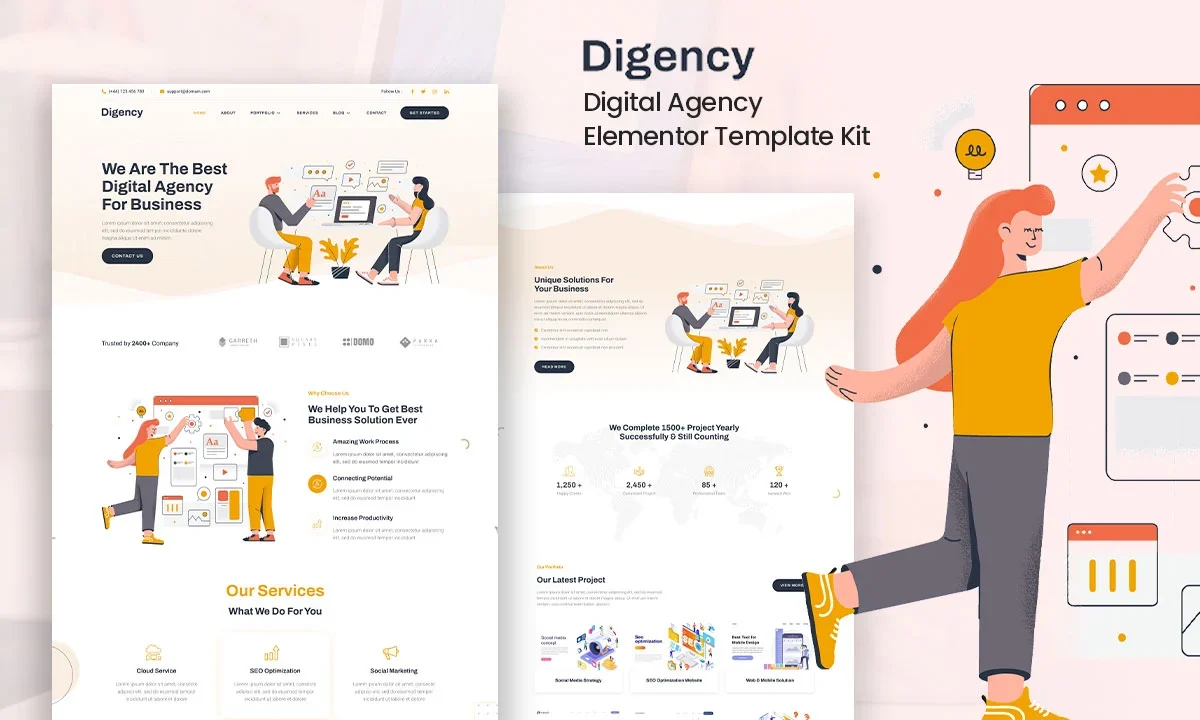 Digency – SEO & Digital Marketing Elementor Template Kit