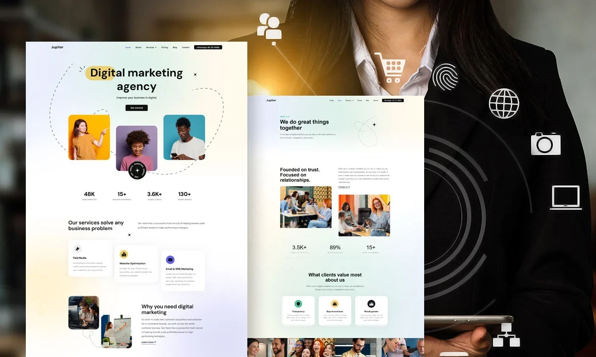 Jupiter – Digital Marketing Agency Elementor Template Kit
