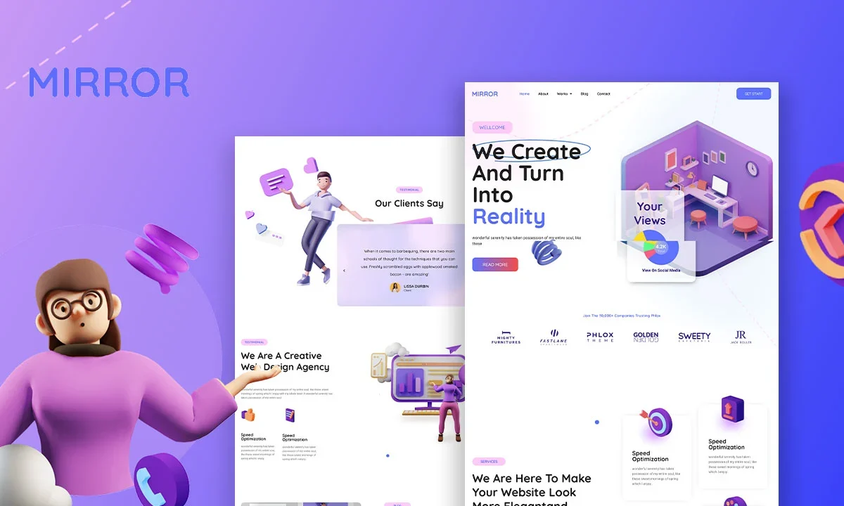 Mirror – Creative Business & Agency Elementor Template Kit