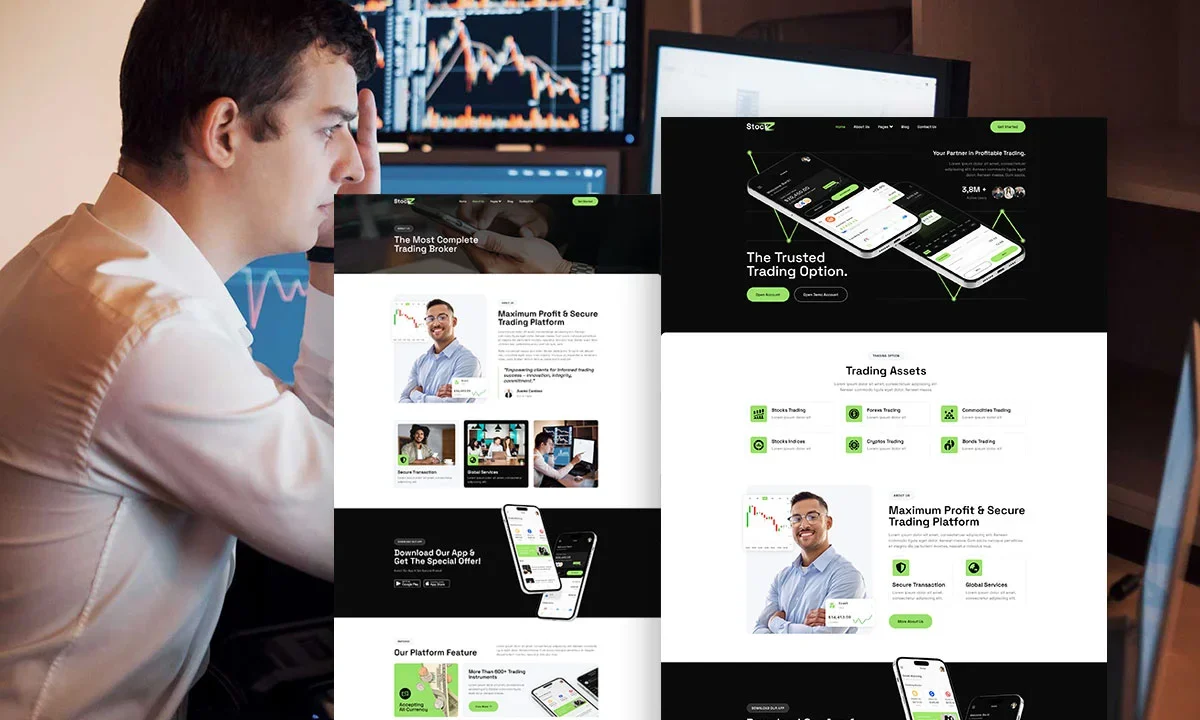 Stockz – Trading Broker & Investment Elementor Template Kit