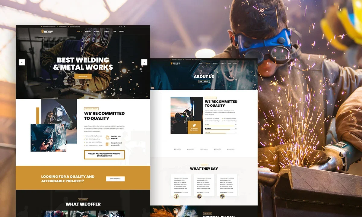 Weldy – Metal & Welding Services Elementor Template Kit