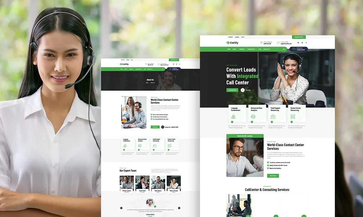 Callify – Call Center & Telemarketing Elementor Template Kit