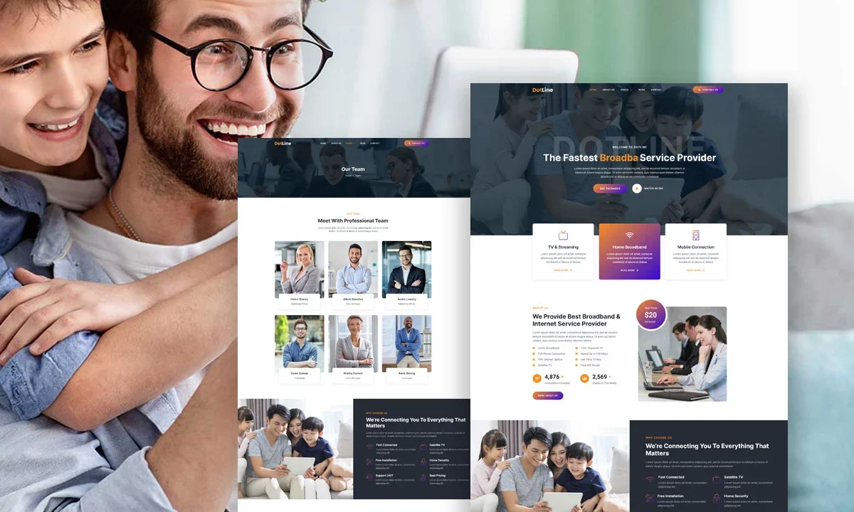 Dotline – Broadband & ISP Elementor Template Kit