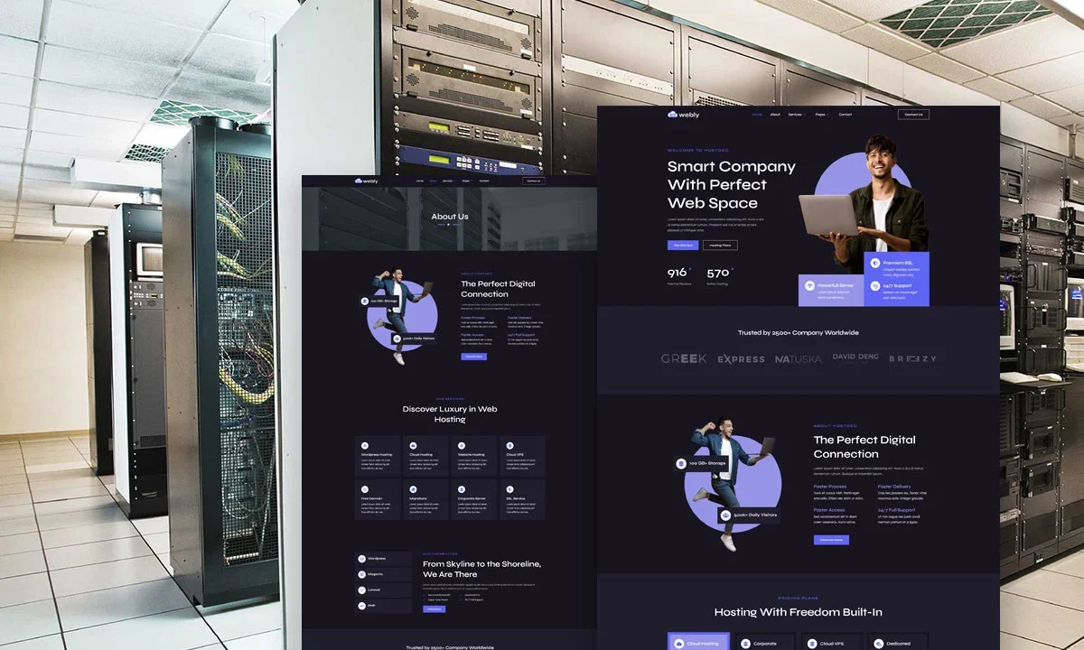 Webly – Web Hosting Service Elementor Template Kit