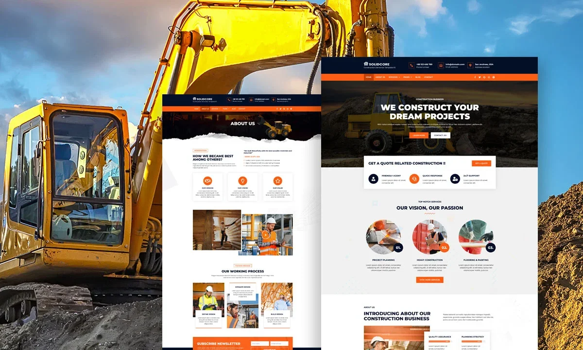 Solidcore – Construction & Building Elementor Template Kit