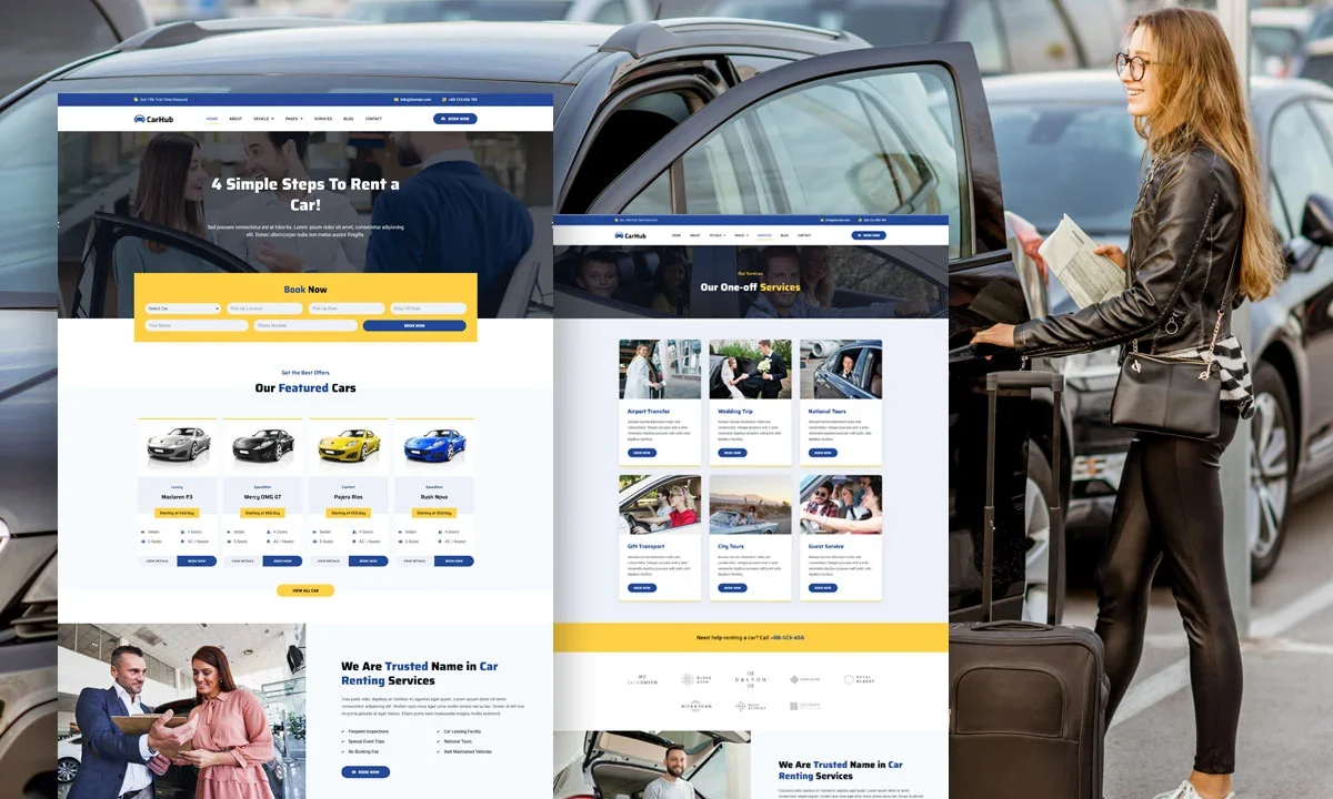 CarHub – Car Rental Elementor Template Kit