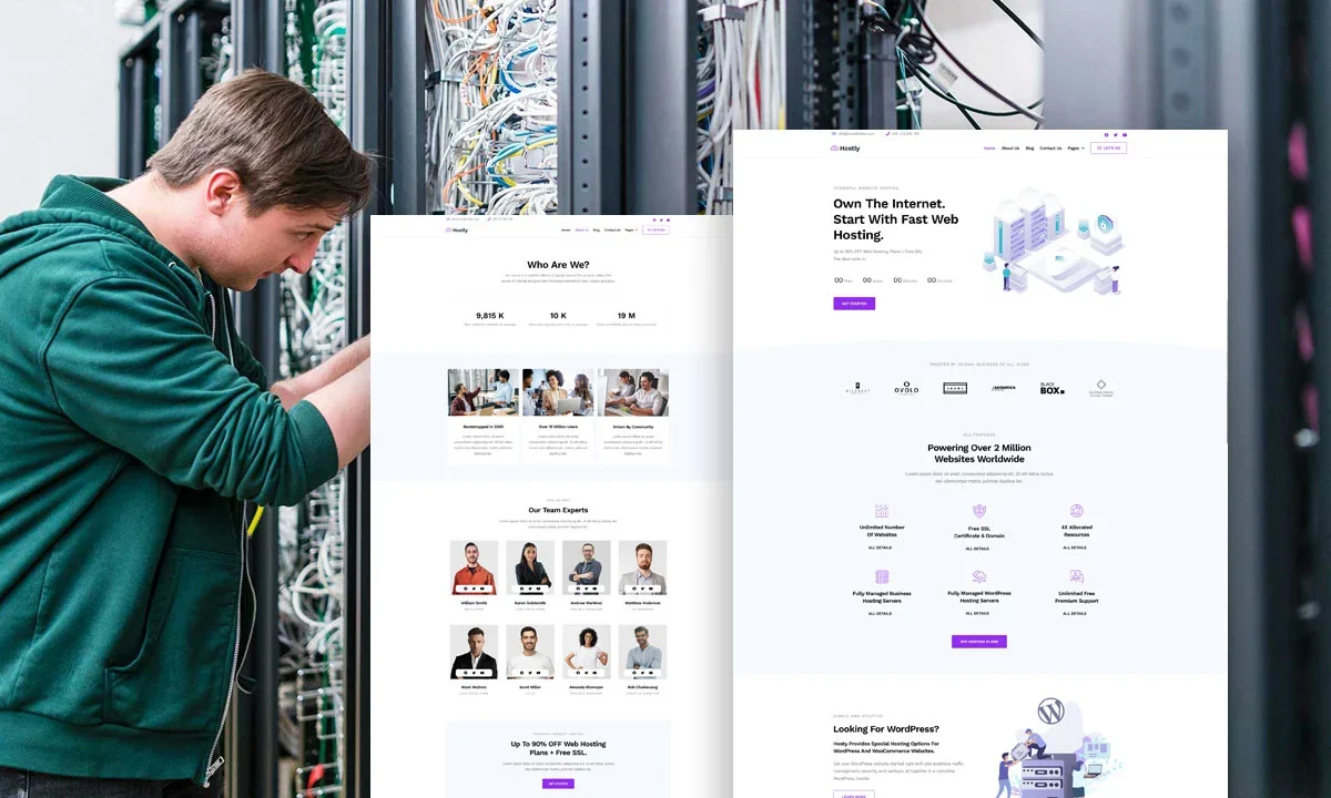 Hostly – Web Hosting Service Elementor Template Kit