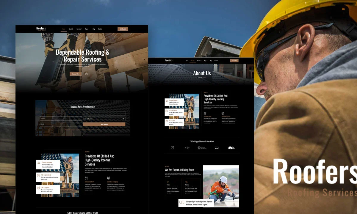 Roofers – Roofing Services Elementor Template Kit