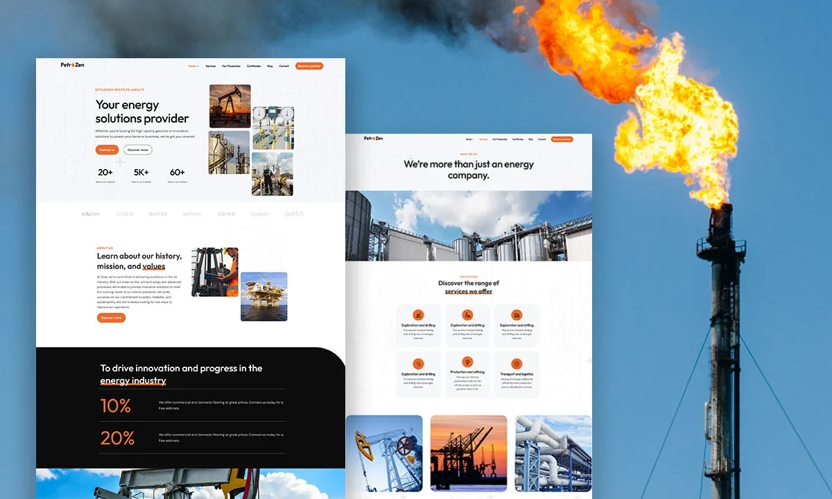 PetroZen – Oil & Gas Industry Elementor Template Kit