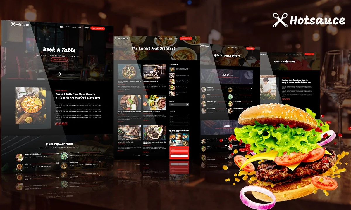 HotSauce – Restaurant & Cafe Elementor Template Kit