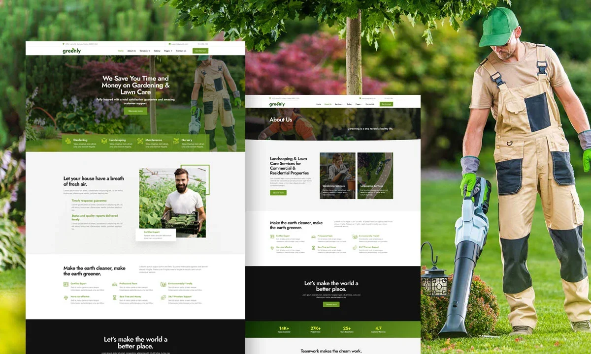 Greenly – Landscape & Gardening Elementor Template Kit
