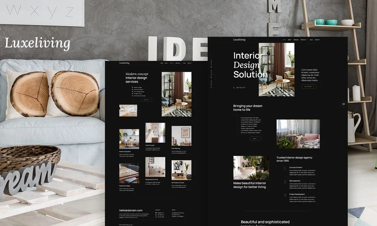 LuxeLiving – Architecture & Interior Design Elementor Template Kit