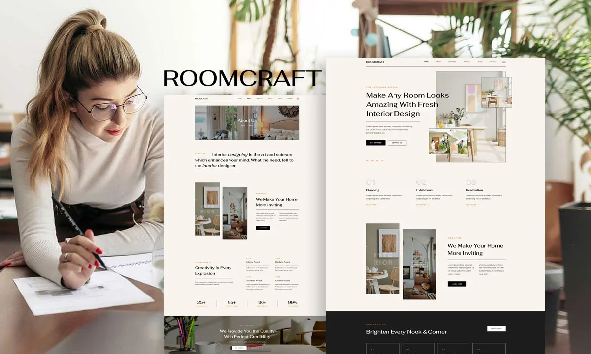 RoomCraft – Architecture & Interior Design Elementor Template Kit