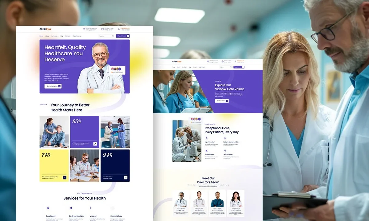 ClinicPlus – Health Care & Medical Clinic & Hospital Elementor Template Kit