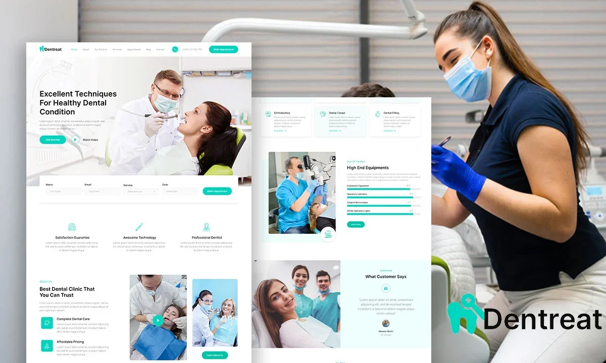 Dentreat – Dentist Clinic Elementor Template Kit