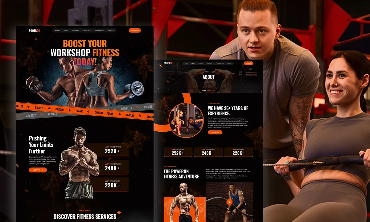PowerOn – Gym & Fitness Elementor Template Kit