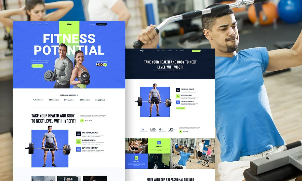 Vigor – Personal Trainer & Fitness Elementor Template Kit