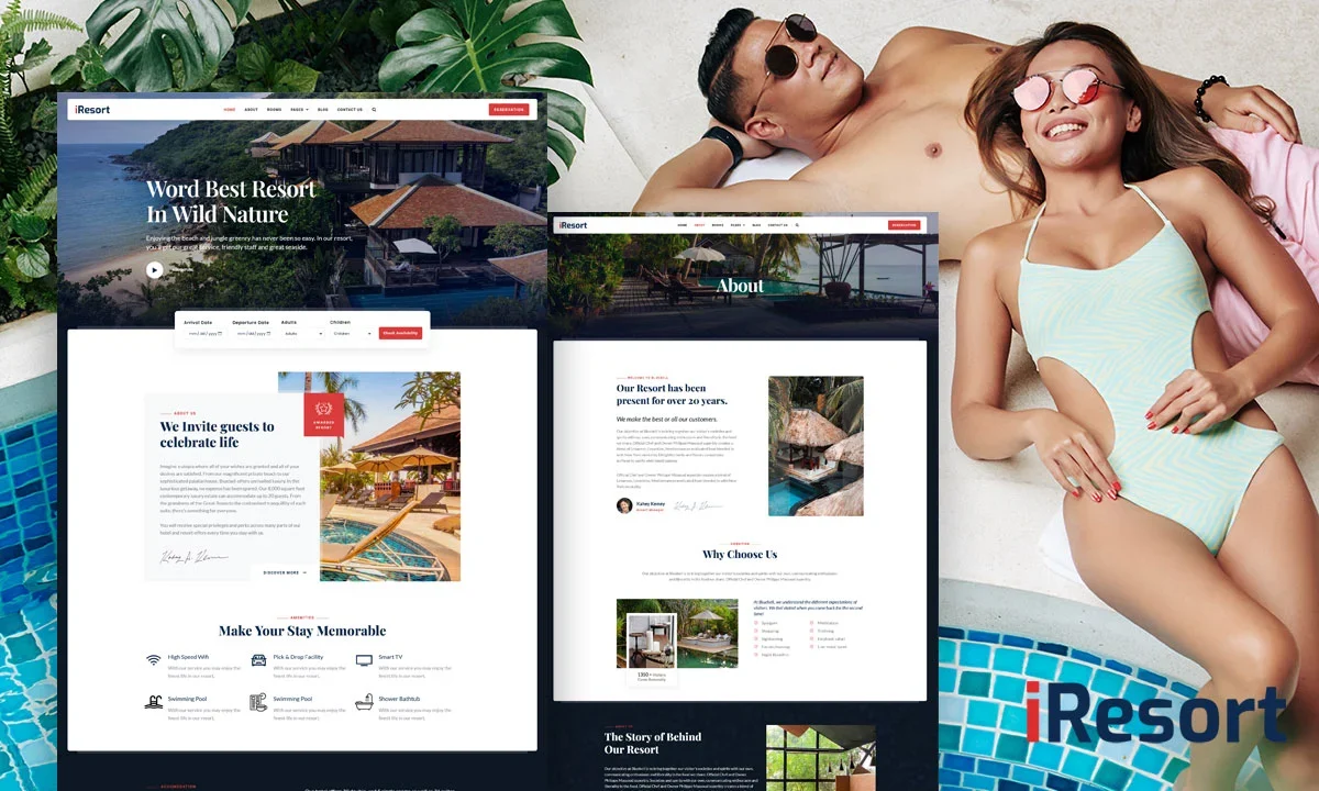 iResort – Hotel & Resort Elementor Template Kit